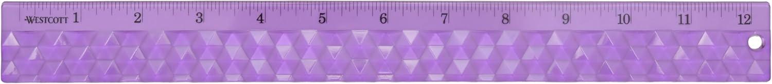 imageWestcott 12in GEM CrystalDesign Ruler 12pk for School Craft Home DIY Classroom  Assorted Colors