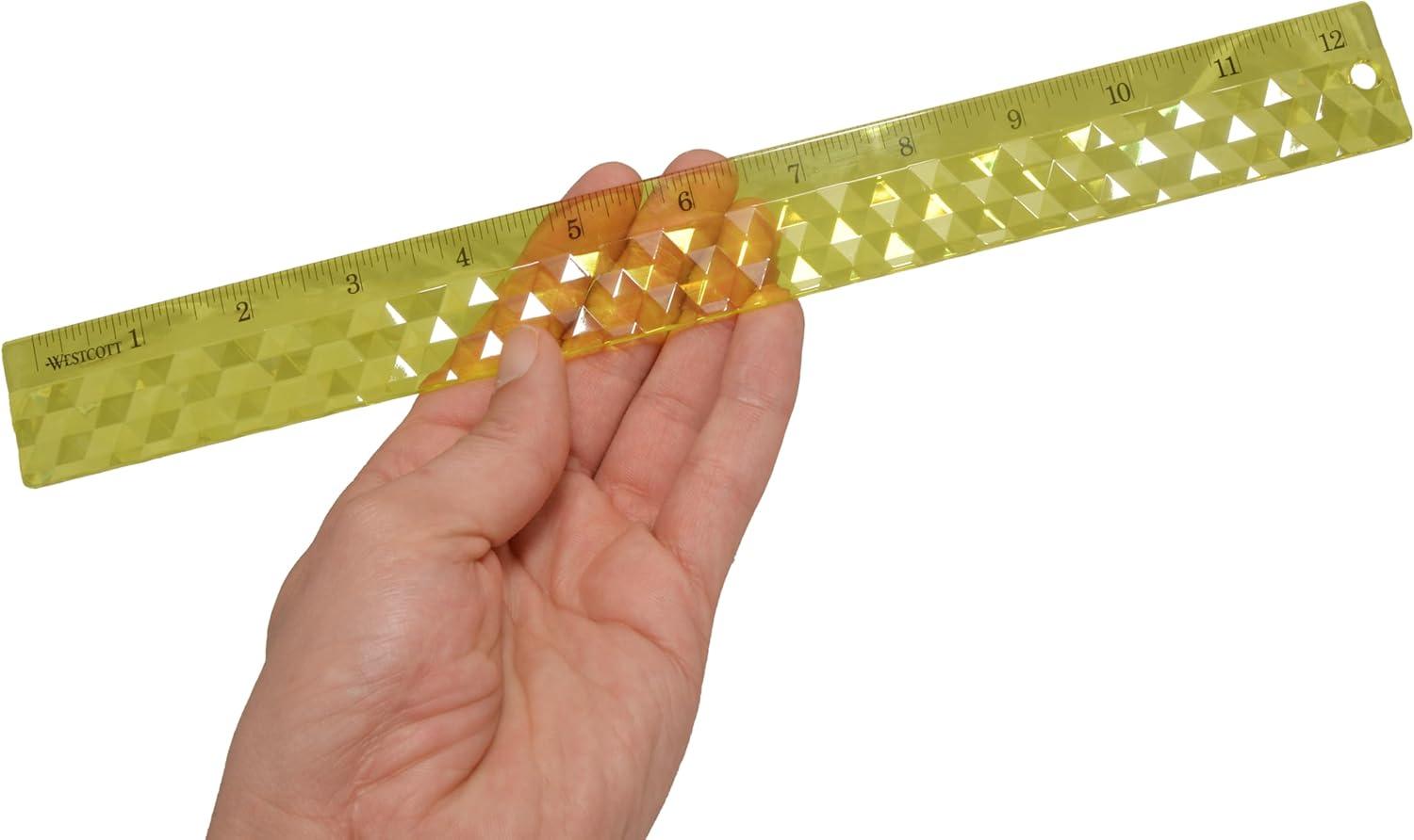 imageWestcott 12in GEM CrystalDesign Ruler 12pk for School Craft Home DIY Classroom  Assorted Colors