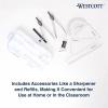 imageWestcott 10Piece Math Set for Students Includes 2 Compasses Protractor ampamp Ruler Back to School Classroom School Supplies Geometry Practice Durable Storage Case