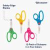 imageWestcott 14871 Right and LeftHanded Scissors Kids Scissors Back to School Classroom Supplies Ages 48 5Inch Blunt Tip Assorted 12 PackBlunt