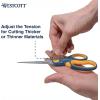 imageWestcott 14881 5Inch NonStick Titanium Scissors For Office and Home YellowGray8inch 6Pack