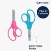 imageWestcott 16454 Right and LeftHanded Scissors Kids Scissors Back to School Classroom Supplies Ages 48 5Inch Blunt Tip Assorted 6 Pack2Pack BluntTip Scissors