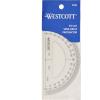 imageWestcott 3 12Inch 180 SemiCircular Protractor Measuring Tool 3751 Transparent