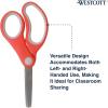 imageWestcott 55845 Right and LeftHanded Scissors Kids Scissors Back to School Classroom Supplies Ages 48 5Inch Blunt Tip 30 Pack Assorted70Pack