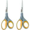 imageWestcott 8Inch Titanium Bonded Scissors Soft Handle Straight Heavy Duty Scissors GrayYellow 4Pack4Pack