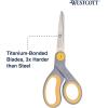 imageWestcott 8Inch TitaniumBonded Scissors with Adjustable Glide Feature for Office and Home  GrayYellow 2Pack1Pack