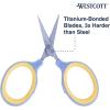 imageWestcott 8quot Bent Craft Scissors with TitaniumBonded Blades for HeavyDuty Use YellowGray25 Sewing Scissors