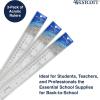 imageWestcott Acrylic Clear Rulers Set EasytoRead Markings ScratchResistant Design Raised Beveled Edges for Crafting Office Classroom Back to School School Supplies 12Inch 3 Pack