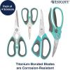 imageWestcott AllPurpose Kitchen Shears Pink with Gold Blades  Durable Kitchen Shears with PrecisionGround Blades for Easy Cutting and Meal Prep  9Inch4pack