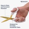 imageWestcott AllPurpose Kitchen Shears Pink with Gold Blades  Durable Kitchen Shears with PrecisionGround Blades for Easy Cutting and Meal Prep  9InchAllPurpose  8Inch