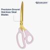 imageWestcott AllPurpose Kitchen Shears Pink with Gold Blades  Durable Kitchen Shears with PrecisionGround Blades for Easy Cutting and Meal Prep  9InchAllPurpose  9Inch