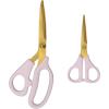 imageWestcott AllPurpose Kitchen Shears Pink with Gold Blades  Durable Kitchen Shears with PrecisionGround Blades for Easy Cutting and Meal Prep  9InchAllPurpose  8Inch and Herb Snips  5Inch