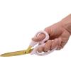 imageWestcott AllPurpose Kitchen Shears Pink with Gold Blades  Durable Kitchen Shears with PrecisionGround Blades for Easy Cutting and Meal Prep  9InchAllPurpose  9Inch