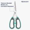 imageWestcott AllPurpose Kitchen Shears Pink with Gold Blades  Durable Kitchen Shears with PrecisionGround Blades for Easy Cutting and Meal Prep  9InchKitchen Shears  85Inch