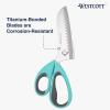imageWestcott AllPurpose Kitchen Shears Pink with Gold Blades  Durable Kitchen Shears with PrecisionGround Blades for Easy Cutting and Meal Prep  9InchPizza Scissors  9Inch