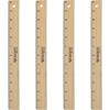 imageWestcott 05011 Beveled Edge Wooden Ruler 12 InchPack of 4