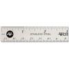 imageWestcott 10414 Stainless Steel Metal Ruler with NonSlip Cork Base 6 in6 Inches