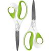 imageWestcott 16926 8Inch HeavyDuty CarboTitanium Scissors For Office and Home GreenWhite 2 Pack