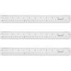 imageWestcott Acrylic Clear Rulers Set EasytoRead Markings ScratchResistant Design Raised Beveled Edges for Crafting Office Classroom Back to School School Supplies 12Inch 3 Pack