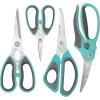 imageWestcott AllPurpose Kitchen Shears Pink with Gold Blades  Durable Kitchen Shears with PrecisionGround Blades for Easy Cutting and Meal Prep  9Inch4pack