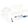 imageWestcott Six Piece Geometry Tool Kit with Pouch Assorted Colors 14564