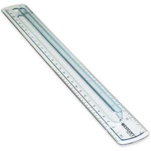 imageWestcott 00402 Smoke Gray Plastic Ruler with Finger Grip 12 InchSingle