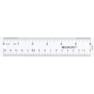 imageWestcott 10561 Acrylic Clear Ruler 6 in6 Inches