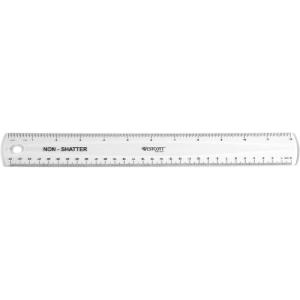 imageWestcott 12Inch Flexible Shatterproof Ruler Flexible Design with EasytoRead Markings Transparent for Home Office Classroom Back to School School Supplies