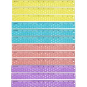 imageWestcott 12in GEM CrystalDesign Ruler 12pk for School Craft Home DIY Classroom  Assorted Colors