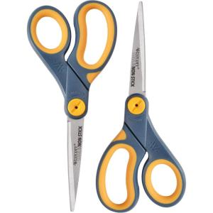 imageWestcott 14881 5Inch NonStick Titanium Scissors For Office and Home YellowGray8inch 2Pack