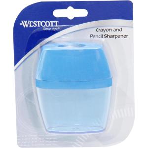 imageWestcott 15234 2Hole Manual Crayon and Pencil Sharpener for School Assorted ColorsSingle