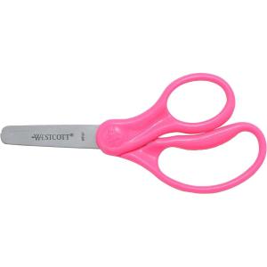 imageWestcott 15967 Right and LeftHanded Scissors Classic Kids Scissors Back to School Classroom Supplies Ages 48 5Inch Blunt Tip Neon PinkNeon Pink