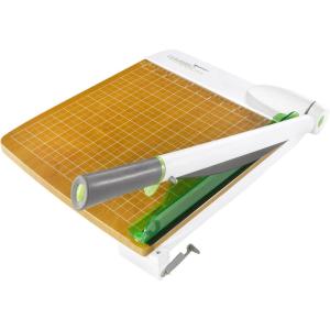 imageWestcott 16717 12Inch CarboTitanium Wood Base Guillotine Paper Cutter MultiPaper Trimmer with 30 Sheet Capacity