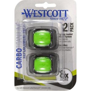 imageWestcott 16854 Paper Cutter Blade Replacement Set for CarboTitanium Bonded Trimmer 2 Pack