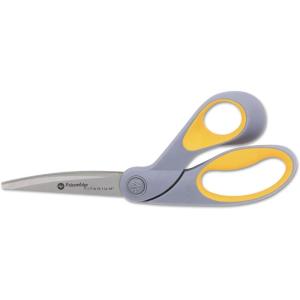 imageWestcott 16935 8Inch HeavyDuty Lefty CarboTitanium Scissors For Office and Home Straight 16935Gray