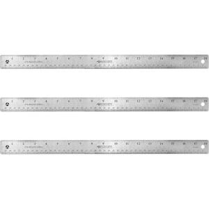 imageWestcott 17144 Stainless Steel Metal Ruler with NonSlip Cork Base 18 in 3 PackPack of 3