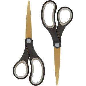 imageWestcott 55848 8Inch TitaniumBonded Scissors For Office and Home BlackGold 4 Pack2Pack