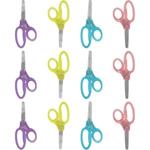 imageWestcott 5quot GEM CrystalDesign Safety Scissors 12pk BluntTip for Kids Aged 47  Scissors for School Craft Home DIY Classroom  Assorted ColorsGEM Blunt