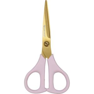 imageWestcott AllPurpose Kitchen Shears Pink with Gold Blades  Durable Kitchen Shears with PrecisionGround Blades for Easy Cutting and Meal Prep  9InchHerb Snips  5Inch