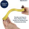 imageWestcott 12 inch Magnetic Flexible Rulers 3 Pack Yellow for School Office Crafts and DIY Measuring Tools for Students and AdultsSet of 3