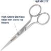 imageWestcott 4in Forged Paper and Fabric Scissors Precision Scissors for Embroidery Detail Sewing and Crafts5Inch