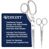 imageWestcott 4in Forged Paper and Fabric Scissors Precision Scissors for Embroidery Detail Sewing and Crafts8Inch  5Inch