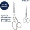 imageWestcott 4in Forged Paper and Fabric Scissors Precision Scissors for Embroidery Detail Sewing and Crafts8Inch  5Inch