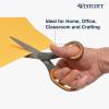 imageWestcott 8Inch Titanium Bonded Straight Scissors Soft Handle GrayYellow 4Pack6Pack