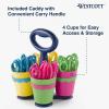 imageWestcott School Scissor Caddy and 5Inch Blunt Safety Scissors for Kids Back to School Classroom Supplies Assorted 24 Pack 14756Blunt