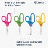 imageWestcott School Scissor Caddy and 5Inch Blunt Safety Scissors for Kids Back to School Classroom Supplies Assorted 24 Pack 14756Blunt