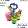 imageWestcott School Scissor Caddy and 5Inch Blunt Safety Scissors for Kids Back to School Classroom Supplies Assorted 24 Pack 14756Caddy Only