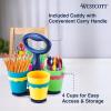 imageWestcott School Scissor Caddy and 5Inch Pointed Safety Scissors for Kids Back to School Classroom Supplies Assorted 24 Pack 14755