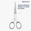imageWestcott Travel Safe TitaniumBonded Mini Folding Scissors for Fabric and Paper TSA Compliant and Portable for Crafting Sewing Supplies ampamp More5 Straight