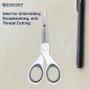 imageWestcott Travel Safe TitaniumBonded Mini Folding Scissors for Fabric and Paper TSA Compliant and Portable for Crafting Sewing Supplies ampamp More5 Straight